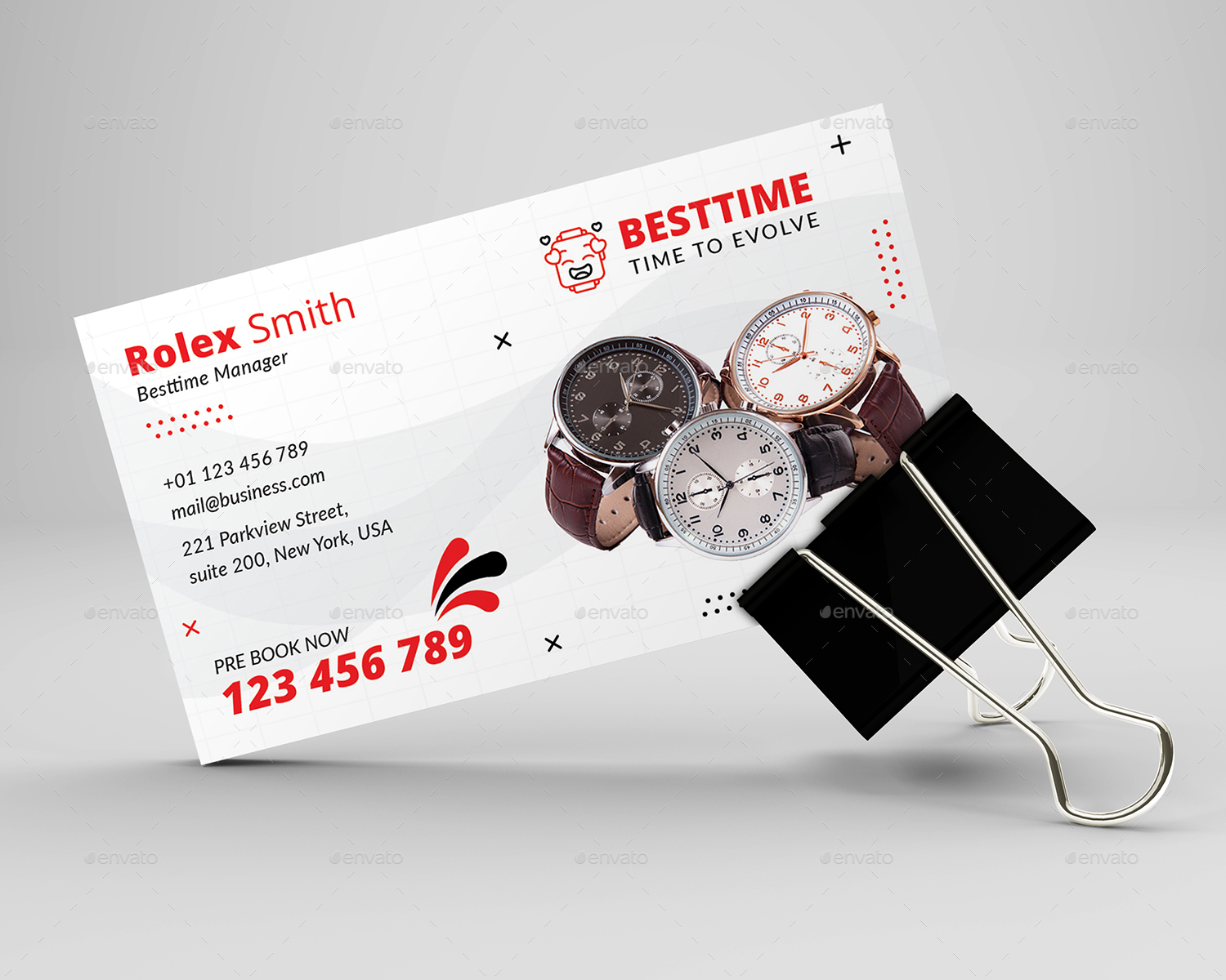 Watch Business Card by NihanGraphics GraphicRiver